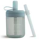 Moonkie Baby Straw Cup | Silicone Toddler Sippy Training Cup With Straw Lid | BPA-Free Drop-Proof Cup | Baby Led Weaning | 6 Months+, 5 oz, 1 Pack