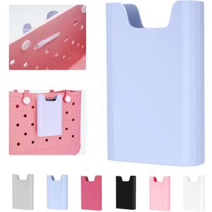 2 x Silicone Phone Holder for Bogg Bags, Attachment for Beach Bags, Phone Holder for Bogg & Similar Beach Bags, Compatible with Most Mobile Phones, Lavender