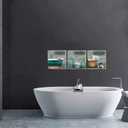 DuoBaorom Bathroom Wall Art Teal Bathtub Relax Signs Washroom Decor 12x12inchx3pcs