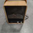 Shinic Electric Fireplace Heaters for Indoor Use,1500W Space Heater with Crackling Sound & 3D Realistic Flame, Safety Protection, Portable Fireplace Heater for Home Office Christmas Decoration, Oak (11.8" x 5.9" 14.6")