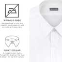 Van Heusen Mens Dress Shirt Regular Fit Poplin Solid (White, XL)