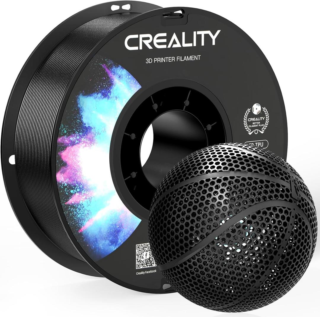 Official Creality TPU Filament, Flexible 3D Printer Filament 1.75mm, 95A Shore High Hardness & Resilience, Dimensional Accuracy +/- 0.03 mm for Most FDM 3D Printers