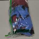 WDIRARA Women's Leopard Tiger Print Cardigan V Neck Long Sleeve Color Block Button Down Sweater Outwear (Medium, Purple and Blue)