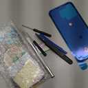 15 Pro Max Back Glass Replacement for iPhone 15 Pro Max Rear Back Cover Glass Waterproof and Camera Lens+Professional Repair Tool Kit (Blue Titanium)