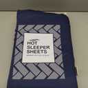 Cooling Sheets Set Queen Size, Viscose Derived from Bamboo for Hot Sleepers | Deep Pocket Up to 16 Inch | Silky Soft & Breathable Bedding - 4PC (Queen, Navy)