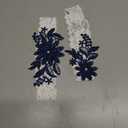 IMOMOTO Wedding Garters for Bride, Blue White Bridal Lace Garter Set with Pearl.
