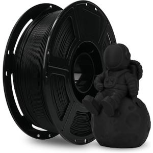 FLASHFORGE PLA Filament 1.75mm +/- 0.02mm, Matte Black 3D Printer Filament 1kg (2.2lbs) Spool, Excellent Printing Performance, Easy to Use for Most FDM 3D Printers