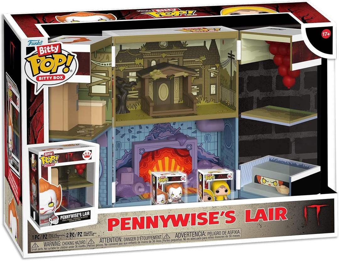 Funko Bitty Pop! Bitty Boxes: IT - Funhouse Playset with 2 0.9 Inch (2.2 Cm) Tiny Mini Figures - Collectable Display Case with Interior Scene and Storage - Gift Idea - Official Merchandise