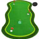 Golf Putting Green,5 x 10ft Golf Practice Putting Mat | Professional Large Golf Training Green for Indoor Outdoor Garage Backyard
