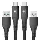 CONMDEX USB C Cable 10Gbps [6ft, 2-Pack] USB 3.1 Gen 2 USB A to USB C Android Auto Cable, 3A Type C Charger Fast Charging Data Transfer Cord for iPhone 17 Pro Max Samsung Galaxy S25, Black