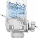 Vannon Dog Water Dispenser for Cage, 34oz Auto Feeding Crate Water Bottle for Dogs, Cats & Rabbits, Pet Nozzle Diameter: 12mm, BPA Free, Grey