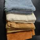 Topfinel Decorative Throw Pillow Covers Dusty Blue Navy Series 18x18 Inch Set of 4,Summer Corduroy Striped Toss Pillows for Couch,Patio,Balcony,Children Bedroom,Modern Fluffy Blue Gradient Shams