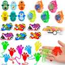 Mctuoba 128 Pack Party Favor for Kids 4-8-12, Treasure Box Toys, School Classroom Prizes, Pinata Stuffers Goodie Bag Fillers, Treasure Chest Carnival Prizes