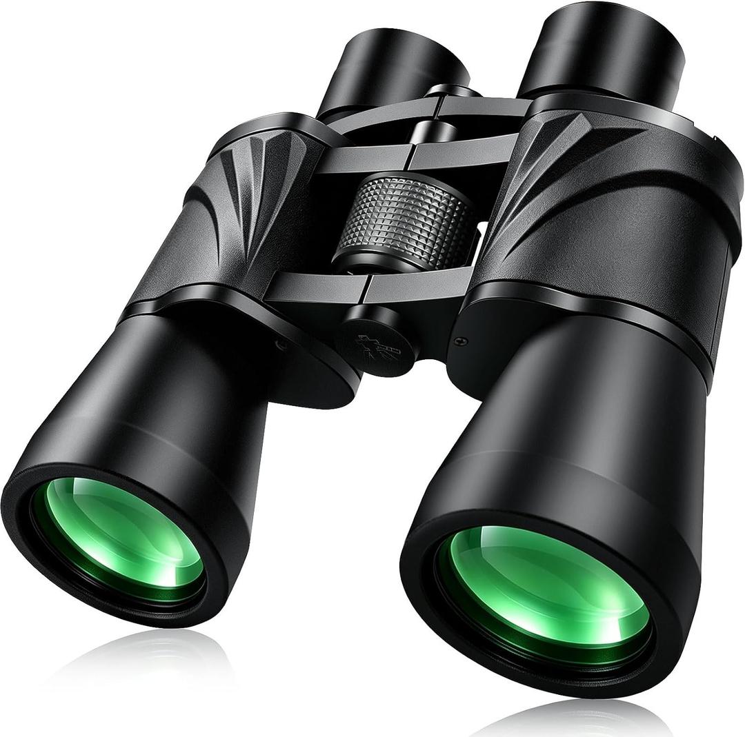 Pankoo 20x55 Binoculars for Adults High Powered Large View Waterproof Optics with Clear Low Light Vision, Easy Focus for Hunting, Bird Watching, Concerts, Sports
