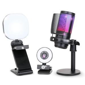 Webcam Streaming Kit with USB RGB Microphone & LED Light – 1080P 30FPS Streaming Camera Bundle for Twitch, YouTube, Podcasting, WFH – PC & Mac Compatible (Console Requires Computer & Capture Card)