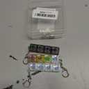 3 PCS Keyboard Fidget Toy, Keyboard Fidget Keychain 4-in-1 Keyboard Decompression Button Finger Clicker Toys, Button Stress Relief Fidget Valentines Gifts Stuffers for Kids Women (Clear Black)