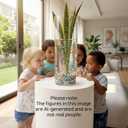Liotww Extra Large Clear Plastic Flower Vase, Acrylic Cylinder Floor Vases