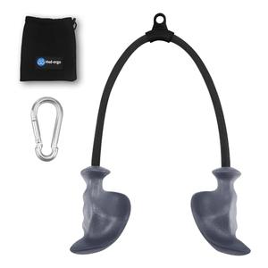 HXD-ERGO Tricep Rope with Ergonomic Handles, 36 Inch Tricep Pull Down Rope for Cable Machine, Pulley System, Triceps Rope Cable Attachment for Gym, Home (Grey)