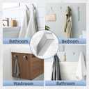 NINETREX Towel Hooks Brushed Nickel Stainless Steel 4 Pack Heavy Duty Modern Wall Hooks Silver Robe Hook for Bathroom Livingroom Hotel Style Wall Mounted