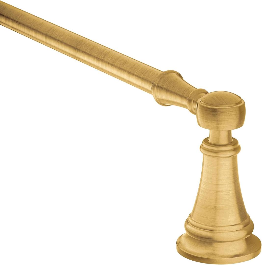 Moen YB8424BG Weymouth 24-Inch Single Towel Bar, Brushed Gold
