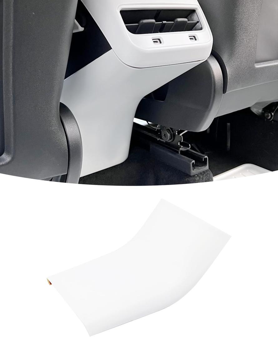 Carbon Fiber AC Vents Cover for Tesla Model 3 & Model Y, Rear Center Console Air Vent Trim for Tesla Accessories (Anti-kick Board)