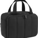 Toiletry Bag Puffy Large Travel,Lightweight Cosmetic Travel Bag with Trolley Strap,Makeup Bag for Accessories,Black (11L)