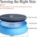 10 FT Round Inflatable Pool Cover, Outdoor Swimming Pool Cover, Dustproof Waterproof Prevent Leaves, Prevent from Debris Pool Cover, Elastic Bands for Easy Installation(Black)