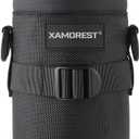 Camera Lens Case Lens Bag Compatible (4.13" x 7.28"(Nylon, Black))