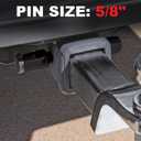 Trimax  T5Black  5/8" Receiver Lock  3.5" Span, Fits Class V Hitches, Machine-Forged Chrome Steel, Black Epoxy Coating, Anti-Theft Keyed Lock