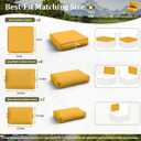 14 Pcs Outdoor Cushion Slipcovers All-Weather Patio Cushion Covers, Replacement Waterproof with Zipper for Patio Furniture, Sectional Couch 3 Sizes, Covers Only
