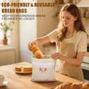 Beeswax Bread Bags 2 Pack, Reusable Bread Storage Boxes for Homemade Sourdough, Cotton Food Bags Loaf Containers to Keep Fresh Large