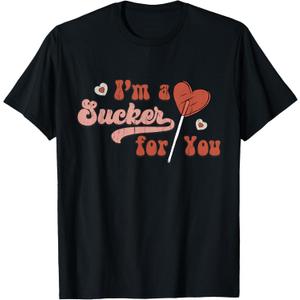 Retro Im A Sucker for You Couple Matching Valentine Clothing T-Shirt, S
