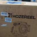 Retractable Garden Hose Reel 1/2" x 150ft | UV Resistant Automatic Slow Self Retract Hose Reel, 180°Swivel Wall Mount, Any Length Lock , 10 Pattern Nozzle
