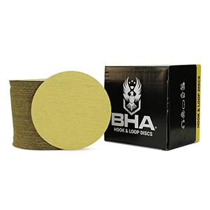 BHA 6" Inch No Hole Hook and Loop Sanding Discs for Orbital DA Sanders - 100 Pack (180 Grit)