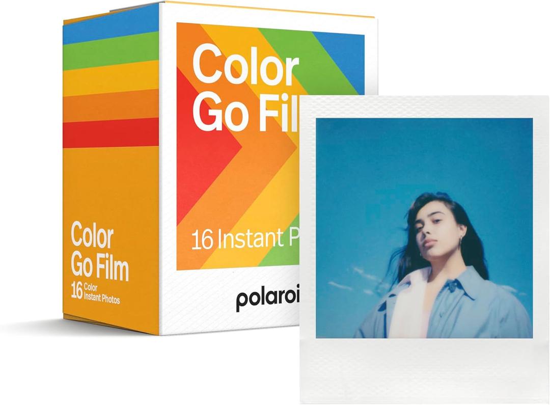 Polaroid Go Color Film - White Frame - 16 Photos (6017) - Go Mini Film is only Compatible with Polaroid Go Cameras (Not Compatible with Polaroid I-Type Now Cameras)