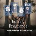 Blue Preppy Angel Rose Car Air Freshener (4 Pcs)  Floral Scented Hanging Freshener for Cars, Closet, Drawers  Girly Mirror Decor, Women's Car Accessories