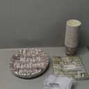 Sustainable Greetings Juvale 144 Piece Merry Christmas Party Plates, Napkins, Cups, Cutlery, Wood Plank Design Dinnerware (Serves 24) - Dinnerware Set - Christmas Plates And Napkins