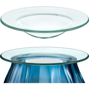 Patelai Replacement Oil Warmer Dish Round Glass Dish Wax Melt Candle Warmer Bowl Plate Lid Tray for Aroma Therapy Lamp Electric Lamps Oil and Tart(2 Pieces,4.5 Inches)