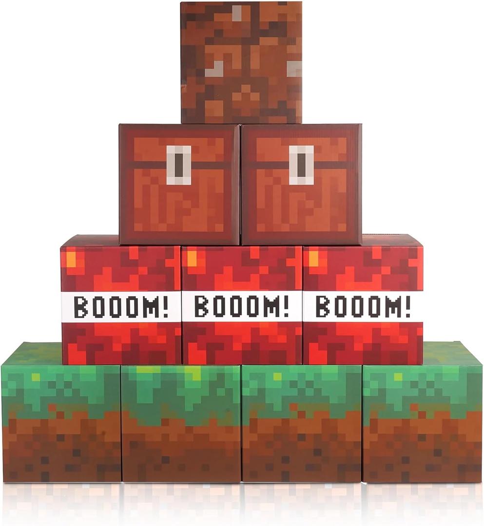 Party Favor Boxes, Pixel Party Decorations, Pixel Birthday Decorations, Boxes for Party Decor, Centerpieces for Birthday, Pixel Party Favors