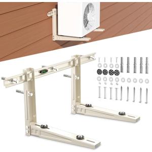 Outdoor Mini Split Wall Mounting Bracket, Heavy-Duty Wall Bracket for 7000 Btu to 12000 Btu Ductless Mini Split Air Conditioner AC Heat Pump Systems , Max 400 Lb Capacity