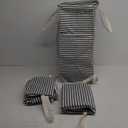 Lifewit 3 Pack Laundry Hamper Large Collapsible Laundry Baskets, Freestanding Waterproof Clothes Hamper with Easy Carry Handles in Laundry Room Bedroom Bathroom College Dorm for Adults, Gray, 3 x 80L (Grey)