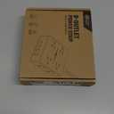 10Ft Extension Cord with Multiple Outlets, Flat Plug Surge Protector Power Strip 10 Ft Long Cord, 8 Outlets & 4 USB Ports (2 USB C), Desk Charging Station for Home Office, College Dorm Room Essentials (White)