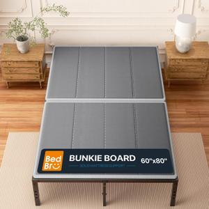 Bunkie Board Queen 10mm (60" x 80") Gray Under Mattress Support, Anti-Sag & Noise-Free, Platform & Slatted Beds. Breathable Low Profile Bed Board for Metal Frame