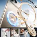GripMate 2nd Gen for Magsafe Phone Grip for iPhone - Strong Dual-Sided Magnetic Phone Ring Holder - Detachable, Comfortable Finger Loop Stand for iPhone 17 Pro Max 16 15/14/13/12 Series (Gold)