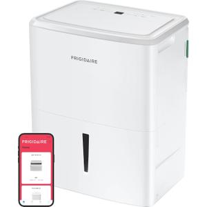 Frigidaire 22-Pint Portable Dehumidifier with Wi-Fi and Energy Star Certification for Small/Medium Rooms, Bedrooms & Bathrooms, Custom Humidity Control, Auto Shut Off, White