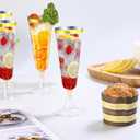 SUREHOME Champagne Flutes Plastic Champagne Glasses Disposable 100 Pack Gold Rim Mimosa Glasses Acrylic Wedding Toasting Cocktail Cups for Graduation Easter Birthday Party Supplies 2026 Decorations