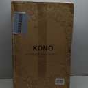 Kono Expandable 28 Inch Large Checked Luggage: ABS+PC Hardside Trolley Travel Case - Hard Shell Suitcase with TSA Lock, Cream - Brown