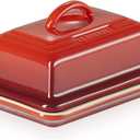 Le Creuset Stoneware European Butter Dish, Cerise