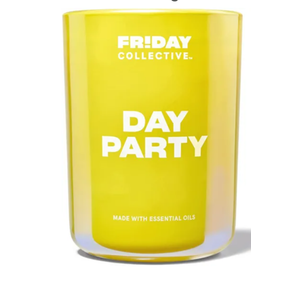 Day Party Candle, Citrus Scents, Made with Essential Oils, 8 oz, Yellow