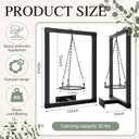 2 Pack Picture Frame Wall Plant Holder Wall Planters for Indoor Plants Metal Window Hanging Shelves Black Pot Holder Ring for Living Room Bedroom Bathroom Home Decor